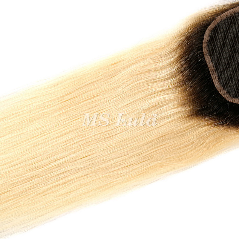 4x4 5x5 1b/613# Virgin Hair Natural Straight Lace Closure - 图片 8
